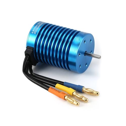 Sensorless Waterproof Brushless Motor – 4P 3000-4370KV 3.17mm Shaft for 1/10 RC Short Course Truck ESC Compatible (3300KV)