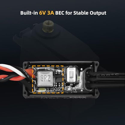 SEQURE ANT ESC 1520 3500KV Brushless Combo for 1/24, 1/18, 1/16 Crawlers | Waterproof ESC, 50A, 6V 3A BEC, Dshot/PWM, Outrunner Motor, 2-3S Lipo, 2.0mm shaft, M2 9/10/12.5mm