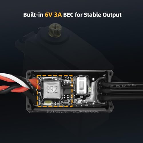 ANT ESC 1520 3500KV Brushless Combo for 1/24, 1/18, 1/16 Crawlers | Waterproof ESC, 50A, 6V 3A BEC, Dshot/PWM, Outrunner Motor, 2-3S Lipo, 2.0mm shaft, M2 9/10/12.5mm