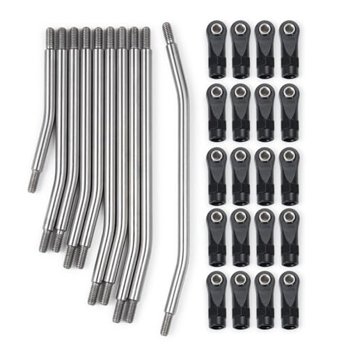 RC Car Parts for Axial for SCX10 II 90046 for SCX10 1/10 RC Car Parts 313/324mm Metal Link Rod Set Linkage Steering W/Ball End Modification RC Car Accessories(324mm) - size: 324mm