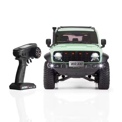 TOUCAN RC HOBBY 1/8 Tank300 Competitive Edition Remote Control Rock Crawler AWD 2WD Metal Drive Shaft Threaded Coilover Shocks for Adult - color: Lgn