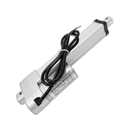 6" (150mm) Stroke 12V Silent Electric Linear Actuator Silver | 330lbs (1500N) Load Capacity, IP55 Waterproof - color: Silver, size: 6"