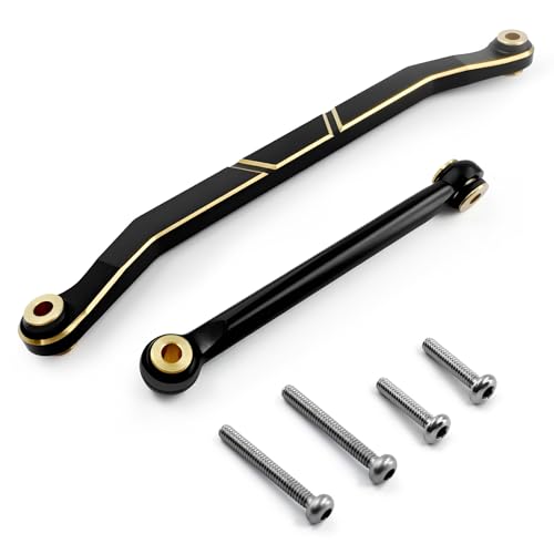Brass Steering Links Set for 1/18 RC Crawler Redcat Ascent-18, Black Coated Upgrade Replacement Parts, High-Tightening Linkage