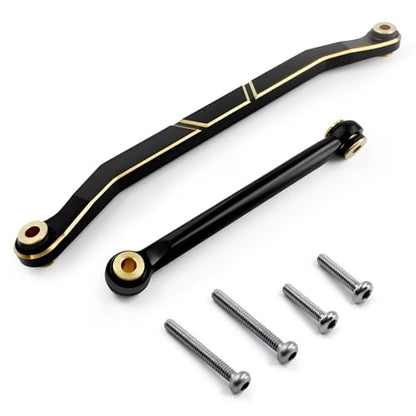 Brass Steering Links Set for 1/18 RC Crawler Redcat Ascent-18, Black Coated Upgrade Replacement Parts, High-Tightening Linkage
