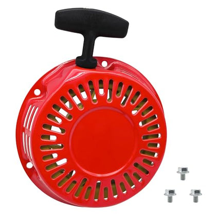 Strongthium GX160 GX200 Pull Start Recoil Starter Assembly | for Honda Predator Rato 212cc 196cc 6.5HP 7HP Go Kart Mini Bike Generators Red - size: Red
