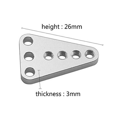 4PCS Aluminum Front Rear Shock Absorber Mount, Silver | Adjust Height Bracket, Upgrades, For 1/10 Axial SCX10 I II, RC Crawler Car - color: Silver