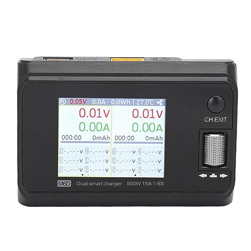 DC Dual , High Performance Compact Dual Channel Balance Charger Portable 5V 2.1A USB Output 500W for Battery