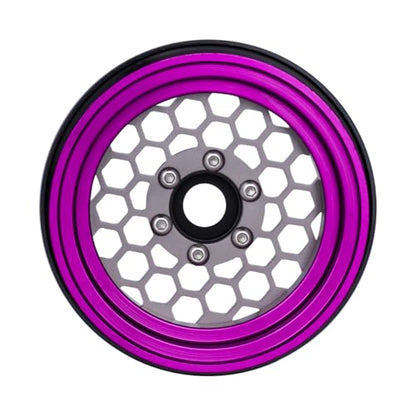 4PCS Beadlock Rims 1.9 Inch Wheels RC Rim Hub Aluminum Beadlock Rims for Traxxas TRX4 TRX6 Redcat GEN7 GEN8 Rc4wd D90 Axial SCX10 SCX10 II 90046 SCX10 III AXI03007 12mm Hex 1/10 RC Crawler (Titanium)