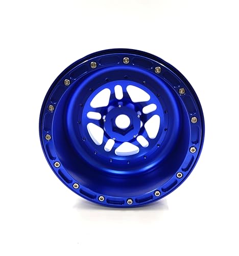 CNC aluminum bead lock wheel For LOSI Super Baja Rey 2.0 1/6 1pcs (blue) - color: blue