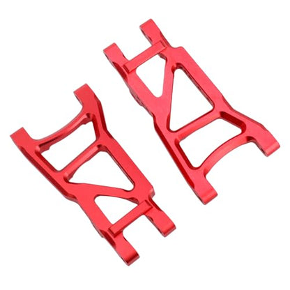Aluminum Rear Suspension A-Arms Set Upgrade Parts for Traxxas 1/10 Slash 2WD RC Car (Red) - color: Red