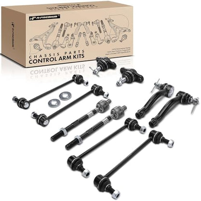 A-Premium 10Pcs Suspension Kit, Front & Rear Sway Bar Link | Front Lower Ball Joint, Inner Outer Tie Rod End, Fit for Kia Sportage 2005-2010, Hyundai Tucson 2005-2009