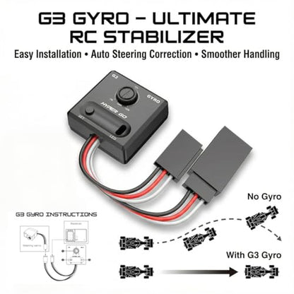 Universal RC Car Gyro Upgrade Module – Stability Control Unit for 3 Wire Servo RC Cars – Precision Steering Correction, Adjustable Gain, Upgrades for MJX, Traxxas, ARRMA, Losi, Redcat, & More