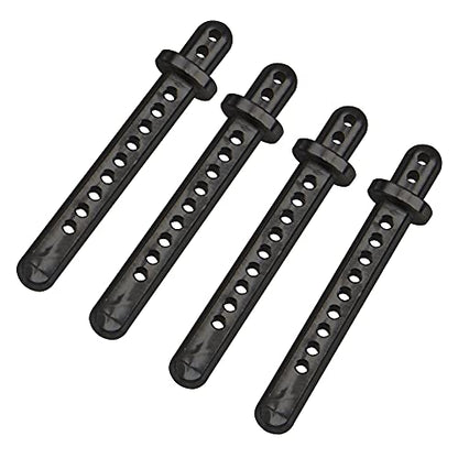 Aluminum Alloy RC Body Post Mounts Compatible with Axial SCX10 1/10 4WD RC Crawler Cars (Black) - color: Black
