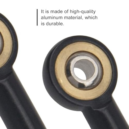 kingsea 10 Pcs Steering Linkage Tie Rod End M2 Ball Joint Linkage Tie Rod End for RC Car Boat Truck, Black - color: Black