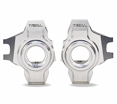 Treal Aluminum 7075 Front Steering Knuckles for Axial RBX10 Ryft - color: Silver