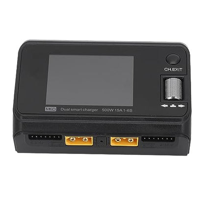 DC Dual , High Performance Compact Dual Channel Balance Charger Portable 5V 2.1A USB Output 500W for Battery