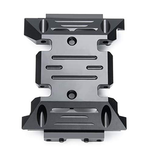 Aluminum Center Transmission Skid Plate Mount Protection Plate Chassis Guard Compatible with Axial SCX10 III Upgrades 1/10 RC Crawler AXI03007 AXI03006 Upgrade Parts