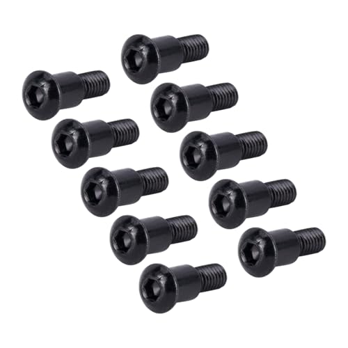 20PCS M3x4x10mm Hex Buttonhead Incision Kingpin Shoulder Screws for Axial SCX10 AR44 AR45 Capra Axle Vanquish F10 H10 Optic Axle (Black) - color: Black
