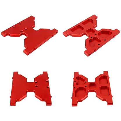 New Aluminum Chassis Skid Plate Metal Transmission Plate for 1/10 RC Crawler for Axial for Capra 1.9 UTB F9 AXI03004 Upgrade Parts(Black) - color: Black