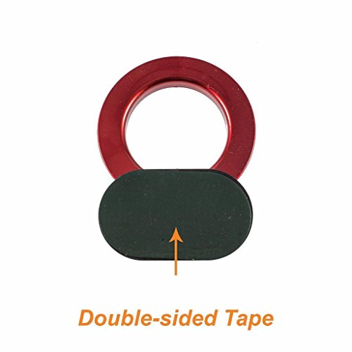 x xotic tech JDM Track Racing Style Bumper Trailer Tow Hook Ring Decoration Sticker Universal Fit All Car Truck SUV, Red - color: Red