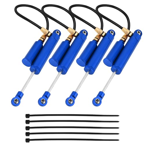 Desert Lizard Piggyback Internal Spring RC Shock Absorber Damper for 1/10 RC Crawler Axial SCX10 90046 AXI231017 D90 TRX4 TRX6 Metal Upgrade,100mm (blue) - color: blue