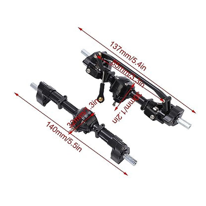 HERCHR RC Front Rear Axle Gear Box, Metal Bridge Axle Gear Box Professional Diff Housing Upgrade Parts for C14 C24 C34 C44 B14 B24 1/16 RC Car