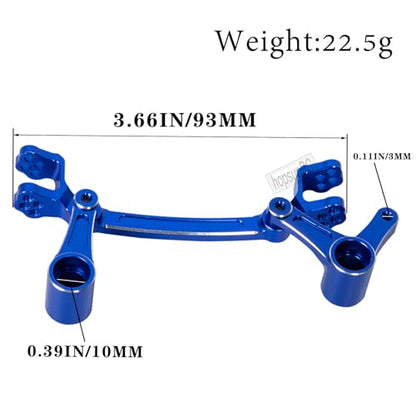 Aluminum Steering Bellcranks Servo Saver Upgrades Part for 1/8 Mojave 4X4 4S BLX RC Car,Drag Link Set w/Bearings Hops Up,Replaces ARA340200 Blue - color: Blue(steering)