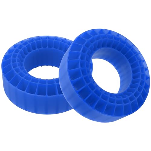 4Pcs Vgoohobby Silicone Rubber Insert Foam 1.9 Tire Inserts Foam Fit for 1.9 Crawler Tires Compatible with SCX10 TRX4 1/10 RC Crawler Car (Blue) - color: Blue