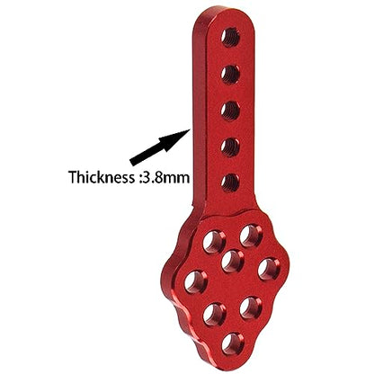 4Pcs Metal RC Car Shock Absorber Mount Adjustable Height Angle Stand Compatible with Axial SCX10 90046 D90 D110 SCX10III 1/10 RC Crawler (Red) - color: Red