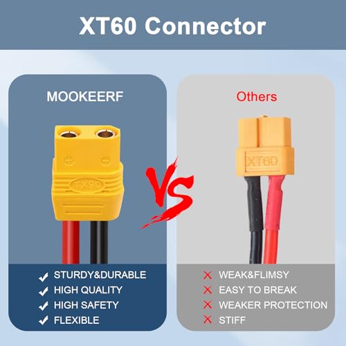 4 Pairs XT90H XT90 Plug Male and Female Connector with 150mm 10AWG Wire for RC Lipo Battery FPV Racing Drone - size: 15CM-4Pairs
