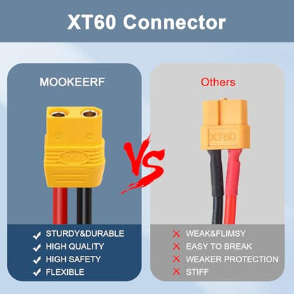 4 Pairs XT90H XT90 Plug Male and Female Connector with 150mm 10AWG Wire for RC Lipo Battery FPV Racing Drone - size: 15CM-4Pairs
