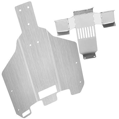 Stainless Steel RC Skid Plate RC Chassis Armor Axle Armor Protector Guard Compatible with Wltoys 12428 12429 12423 1/12 RC Crawler Car
