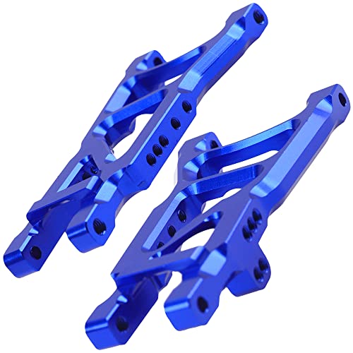 Aluminum Suspension A-Arms Set w/Tie Bar Front Rear Upgrades Parts Compatible with 1/10 Traxxas Slash 2WD RC Car,Replacement of 2555 3631 2532 (Blue) - color: Blue