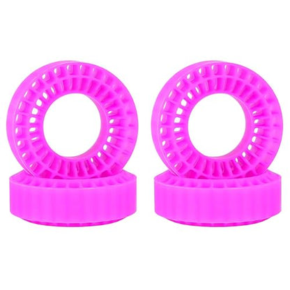1.0 tire inserts, silicone inserts 1.0 Silicone Rubber Tire Inserts for RC TRX4M SCX24 Fcx24 Ax24 1/18 1/24 RC Crawler Wheels Tire Foam Fill Kit for OD 58-63mm (Pink) - color: Pink