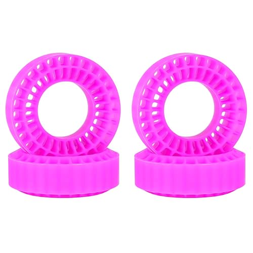 1.0 tire inserts, silicone inserts 1.0 Silicone Rubber Tire Inserts for RC TRX4M SCX24 Fcx24 Ax24 1/18 1/24 RC Crawler Wheels Tire Foam Fill Kit for OD 58-63mm (Pink) - color: Pink