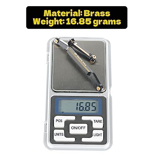 Brass Steering Links for FCX24, Steering Rod Tie Linkages Set for FMS FCX24, Fit for 1/24 RC Crawler Car FCX24 Power Wagon Butcher, Max Smasher Big Foot Monster Truck, K5 Blazer, Black - color: Black