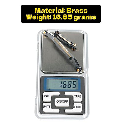 Brass Steering Links for FCX24, Steering Rod Tie Linkages Set for FMS FCX24, Fit for 1/24 RC Crawler Car FCX24 Power Wagon Butcher, Max Smasher Big Foot Monster Truck, K5 Blazer, Black - color: Black