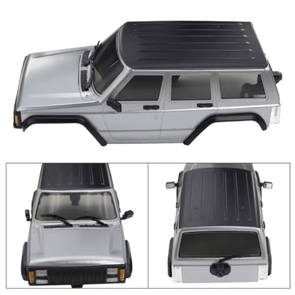 RC car Components Compatible with TRX4M for Bronco for Defender 1/18 RC Car Parts 6.10in Wheelbase Hardtop Body Shell Kit with Front Rear Bumpers(Gray) - color: Gray