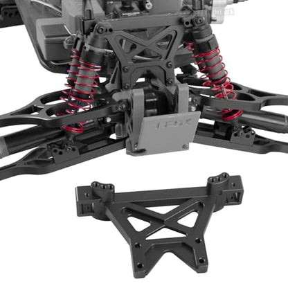 RC Front Rear Shock Tower Shock Mounts Upgrades Part for 1/10 E-MAXX T-Maxx,2PCS Aluminum Shock Tower Shock Hops up,Black,Replace Part #4917R - color: Black - (Shock Mounts)