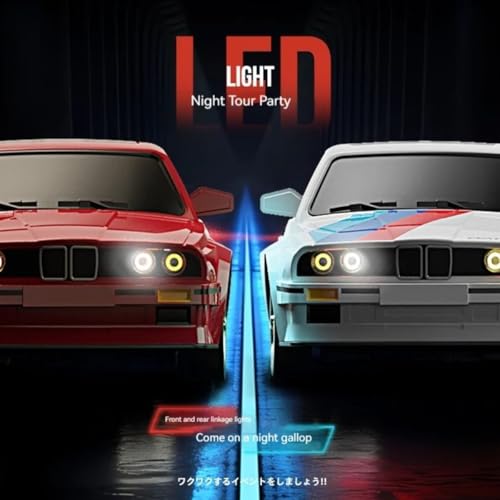 HTLNUZD 1/16 E30 RC Car - Retro Sports High-Speed 2.4G 4WD Hobby Model | Adult Collectible Gift (1/16 Red E30) - color: 1/16 Red E30