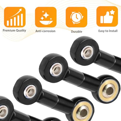 10PCS M2.5 Tie Rod End Ball Joint Aluminum Ball Head Holder Steering Linkage 13mm Upgrade Parts Compatible with HSP Tamiya Mini 4WD, RC Truck Crawler Car/Robot/Boat/Airplane Models, Black - color: Black
