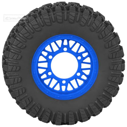 RC Wheels and Tires Truck Tires Short Course Tires for 1/10 Scale Car Arrm a Senton,Slash 2WD 4×4,Axia1,Rc 4wd,Red cat,Plastic Wheels Rubber Tires,4pcs,Navy Blue - color: Navy Blue(4pcs)