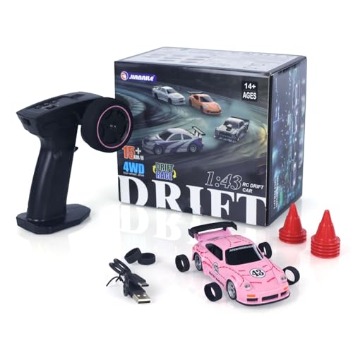 TOUCAN RC HOBBY 1/43 2.4G Radio Control Drift Car Racing Vehicles High Speed 15KM/H 4WD Mini Car Model Battery Lights RTR Gift for Ages 14+ - color: 4305a