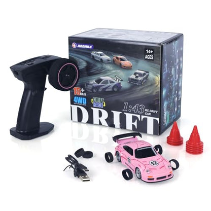 TOUCAN RC HOBBY 1/43 2.4G Radio Control Drift Car Racing Vehicles High Speed 15KM/H 4WD Mini Car Model Battery Lights RTR Gift for Ages 14+ - color: 4305a