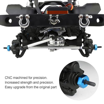 Hobbypark 12mm Aluminum Wheel Hex Drive Hub Adaptor (4P) & M4 Locknut (4P) RC Model Car Parts Blue