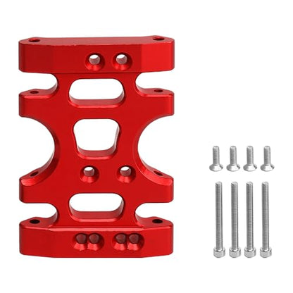 LCG Metal Skid Plate Transmission Mounting for Axial SCX10 Lower Center of Gravity Chassi 1/10 RC Crawler Upgrade (red) - color: Red