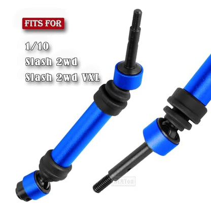 Rear Drive Shaft CVD & Front Axles Upgrades Part for 1/10 Slash 2WD/Slash VXL 2WD,Stainless Steel #45 Driveshaft with Hex,Navy Blue - color: Navy Blue - Parts