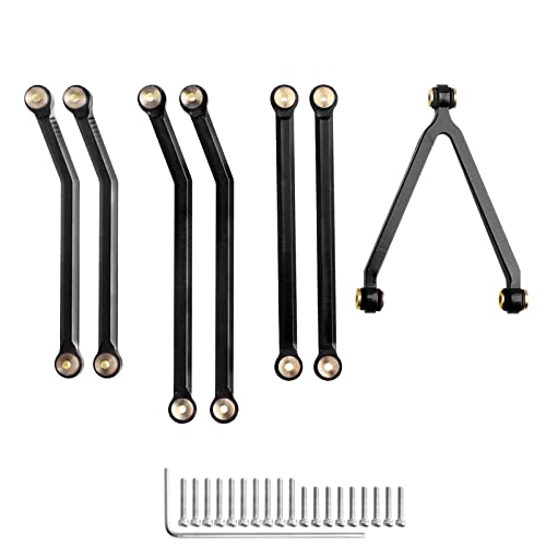 High Clearance Chassis Links Set for SCX24 Bronco JLU C10 AXI00001 AXI00002 Axial 1/24 RC Crawler Car (Black) - color: Black
