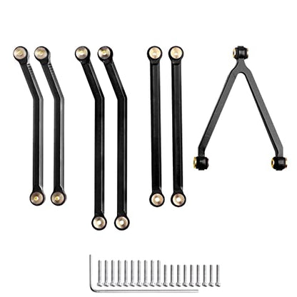High Clearance Chassis Links Set for SCX24 Bronco JLU C10 AXI00001 AXI00002 Axial 1/24 RC Crawler Car (Black) - color: Black