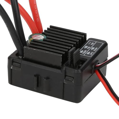 60A Brushed ESC, 2-3S Water Proof Electric Speed Controller with 6V/3A BEC 320A Burst Current for 1/10 RC Car Truck Crawler